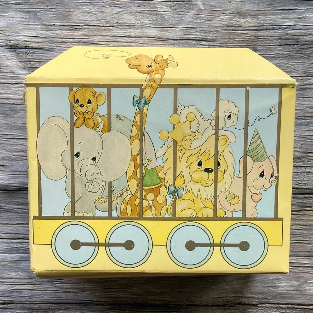 Vintage Precious Moments Birthday Train 4th Birthday Elephant with Box - Picture 12 of 15